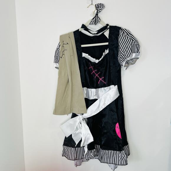 Fun World Halloween Broken Doll Dress Adult Size S/M 2-8 No Choker - Picture 6 of 9